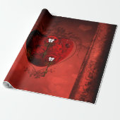 Steampunk hart cadeaupapier (Uitgerold)