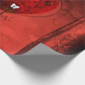 Steampunk hart cadeaupapier (Hoek)