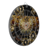 Steampunk hart dartbord (Voorkant Links)