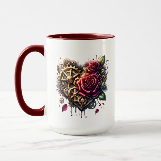 Steampunk Hart en Rozen | Bruidsmeisje Mok (Links)