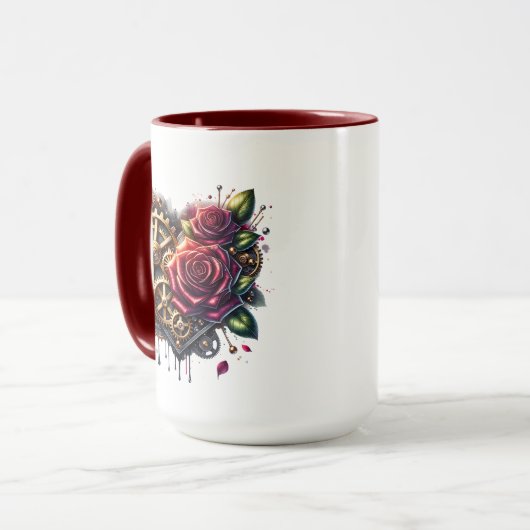 Steampunk Hart en Rozen | Bruidsmeisje Mok (Voorkant links)