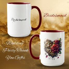 Steampunk Hart en Rozen | Bruidsmeisje Mok