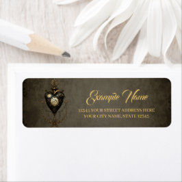 Steampunk hart, etiket