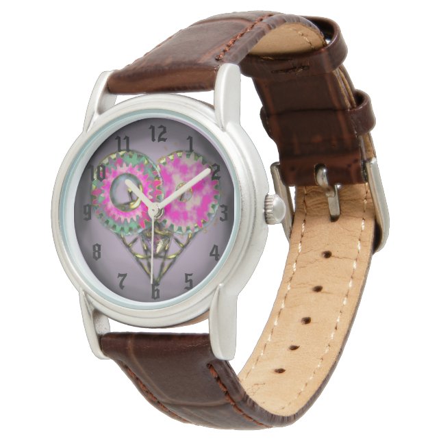 Steampunk Hart eWatch Horloge (Gekanteld)