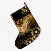 Steampunk hart grote kerstsok (Achterkant (Hangend))