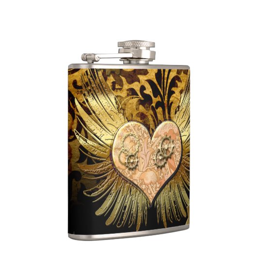 Steampunk hart heupfles (Rechts)