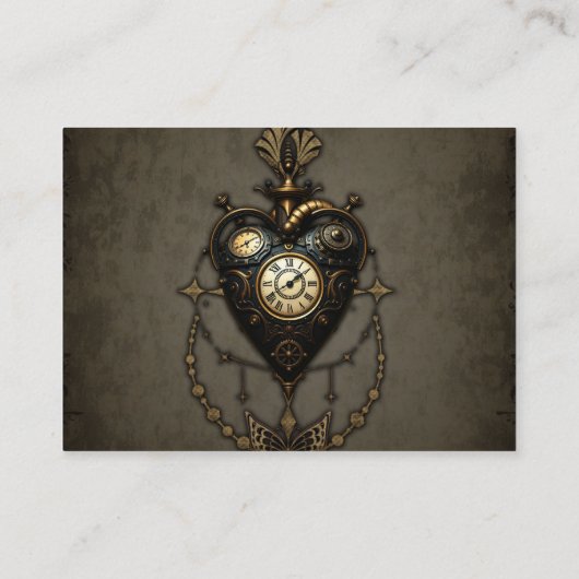 Steampunk hart, informatiekaartje (Achterkant)