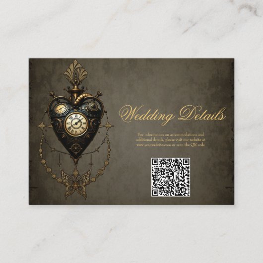 Steampunk hart, informatiekaartje (Voorkant)