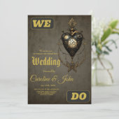 Steampunk hart, kaart (Staand voorkant)