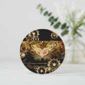 Steampunk hart kaart (Staand voorkant)