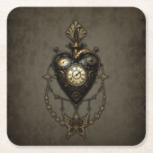 Steampunk hart, kartonnen onderzetters (Voorkant)