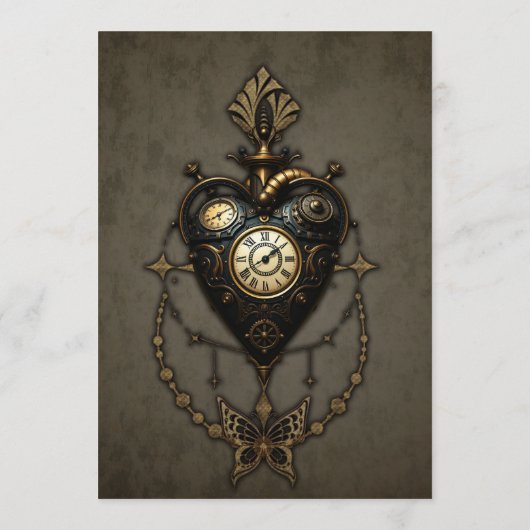 Steampunk hart, menu (Achterkant)