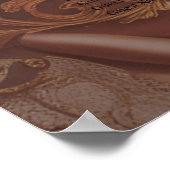 Steampunk Hart met Bloemen Poster (Hoek)