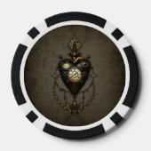 Steampunk hart, poker chips (Achterkant)