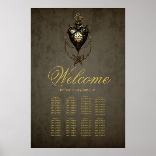 Steampunk hart, poster (Voorkant)