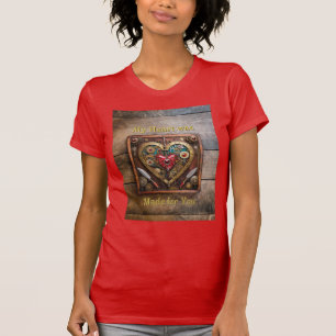 Steampunk Hart Robijnen En Dolken Voor Krijgers  T-shirt