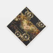 Steampunk hart servet (Hoek)