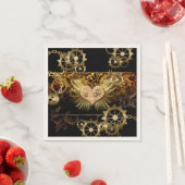 Steampunk hart servetten (Insitu)