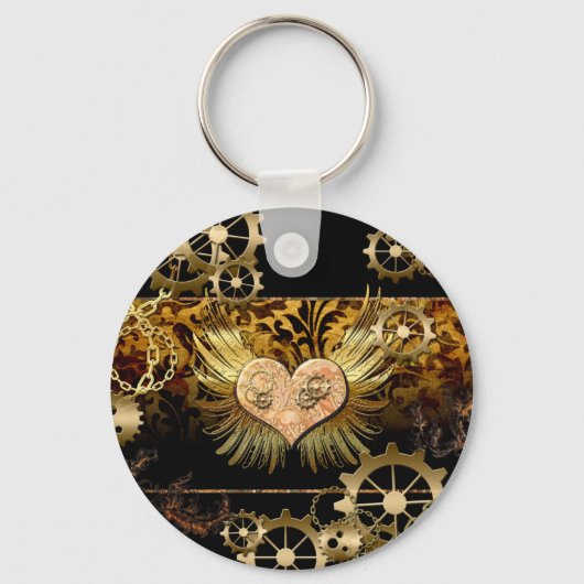 Steampunk hart sleutelhanger (Voorkant)