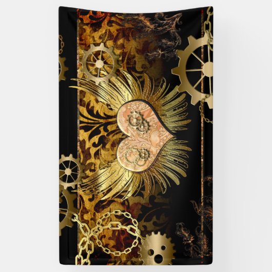 Steampunk hart spandoek (Verticaal)
