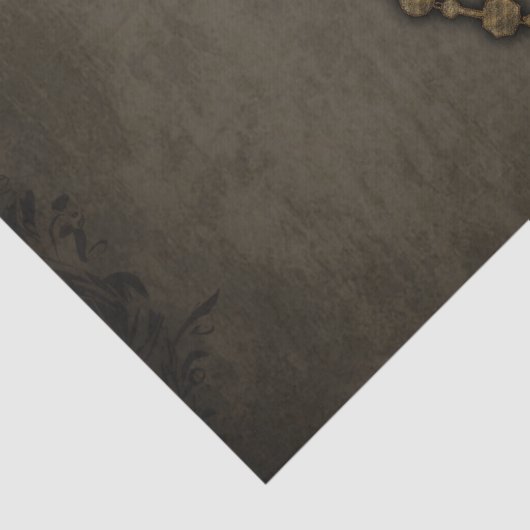 Steampunk hart, tissuepapier (Detail)