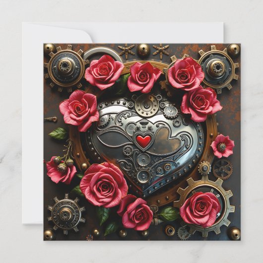 Steampunk Hart Valentijnsdag | Foto Sjabloon (Voorkant)
