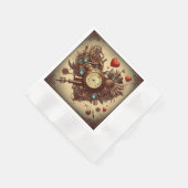 Steampunk hart/Valentijnsdag Servet (Hoek)