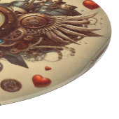Steampunk hart/Valentijnsdag Snijplank (Hoek)