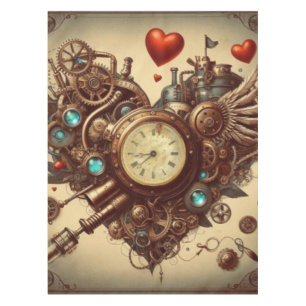 Steampunk hart/Valentijnsdag Tafelkleed