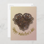 Steampunk hart Valentijnskaart Feestdagenkaart (Voorkant / Achterkant)