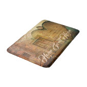 Steampunk-hart, venster en klok badmat (Gekanteld)