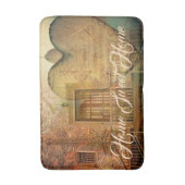 Steampunk-hart, venster en klok badmat (Voorkant Verticaal)