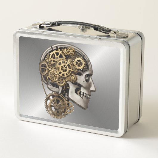 Steampunk Head Metal Lunchbox (Achterkant)
