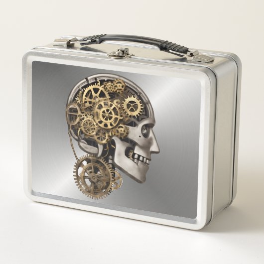 Steampunk Head Metal Lunchbox (Voorkant)