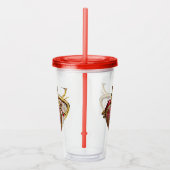 Steampunk Heart Anatomische robijnen en tandwielen Acryl Drinkbeker (Rechts)