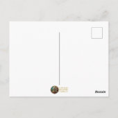 Steampunk Heart Anatomische robijnen en tandwielen Briefkaart (Achterkant)