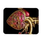 Steampunk Heart Anatomische robijnen en tandwielen Magneet (Horizontaal)