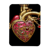Steampunk Heart Anatomische robijnen en tandwielen Magneet (Verticaal)