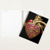 Steampunk Heart Anatomische robijnen en tandwielen Planner (Display)