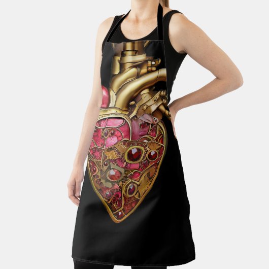 Steampunk Heart Anatomische robijnen en tandwielen Schort (Insitu)