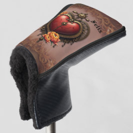 Steampunk Heart beroemd gemaakt door Flowers. Golfheadcover