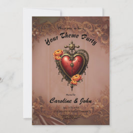 Steampunk Heart beroemd gemaakt door Flowers. Kaart