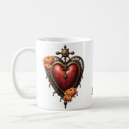 Steampunk Heart beroemd gemaakt door Flowers. Koffiemok