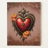 Steampunk Heart beroemd gemaakt door Flowers. Planner (Achterkant)