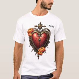 Steampunk Heart beroemd gemaakt door Flowers. T-shirt