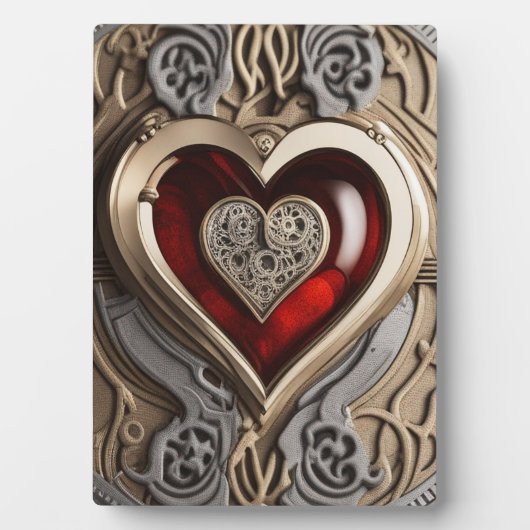 Steampunk Heart - Intrinsieke mechanische liefde Fotoplaat (voorkant)