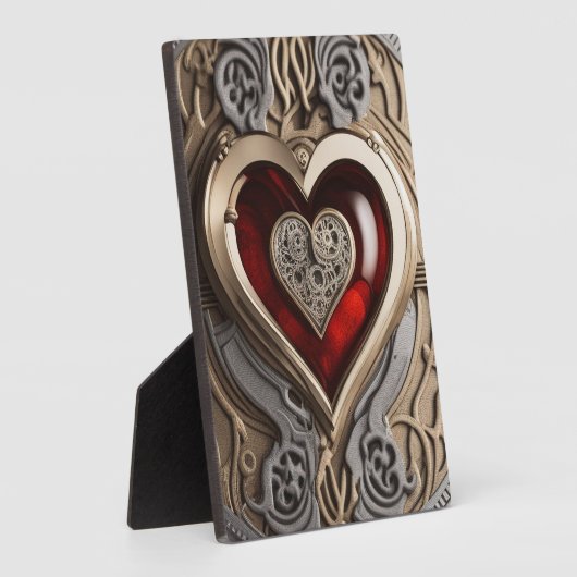 Steampunk Heart - Intrinsieke mechanische liefde Fotoplaat (Zijkant)