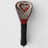 Steampunk Heart - Intrinsieke mechanische liefde Golfheadcover (Voorkant)