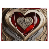 Steampunk Heart - Intrinsieke mechanische liefde Groot Cadeauzakje (Achterkant)
