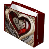 Steampunk Heart - Intrinsieke mechanische liefde Groot Cadeauzakje (Voorkant Gekanteld)